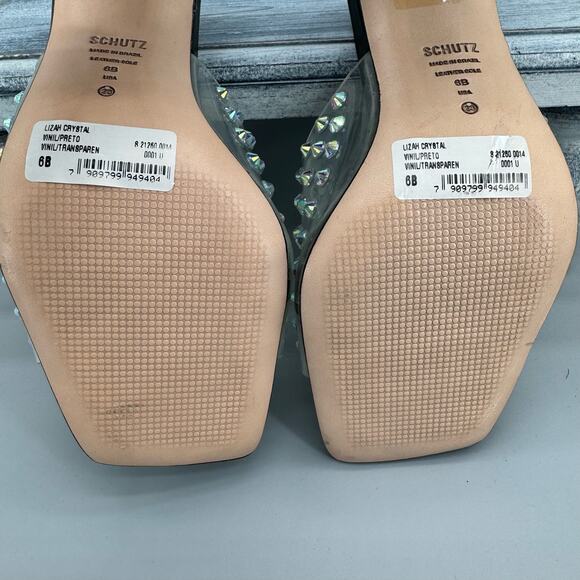 Schultz Women’s Lizah Crystal-Studded Block Heel Sandals Black Size 6B - Picture 11 of 11